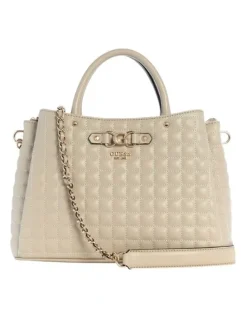 Guess Nadira Satchel Bag in Light Taupe