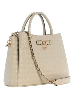 Guess Nadira Satchel Bag in Light Taupe
