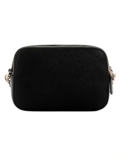 Guess Noelle Double Zip Camera Crossbody Bag in Black