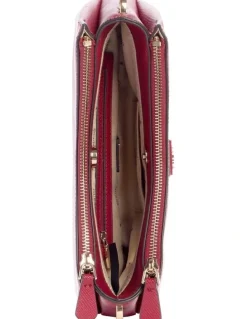 Guess Noelle II 3 Comp Crossbody Bag in Garnet