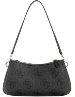Guess Noelle Ii 3 Comp Crossbody Bag in Coal Logo