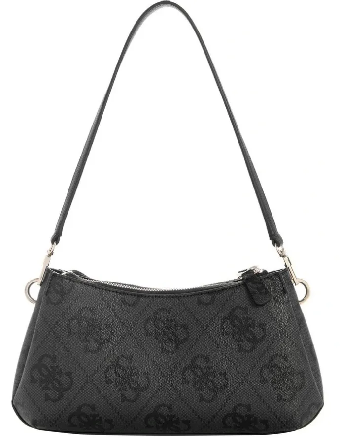 Guess Noelle Ii 3 Comp Crossbody Bag in Coal Logo