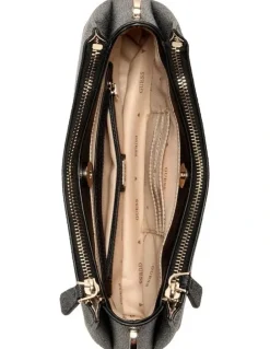 Guess Noelle Ii 3 Comp Crossbody Bag in Coal Logo