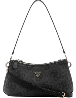 Guess Noelle Ii 3 Comp Crossbody Bag in Coal Logo