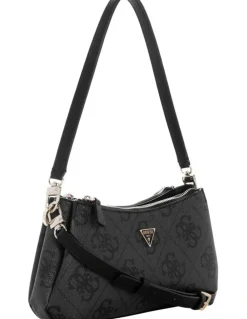 Guess Noelle Ii 3 Comp Crossbody Bag in Coal Logo