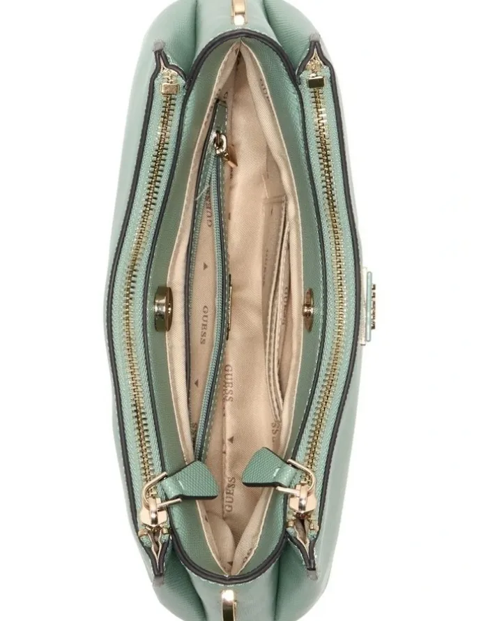 Guess Noelle Ii 3 Comp Shoulder Bag in Light Sage