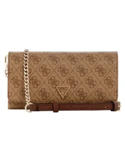 Guess Noelle Ii Crossbody Bag in Latte Logo/Brown