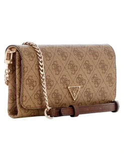 Guess Noelle Ii Crossbody Bag in Latte Logo/Brown