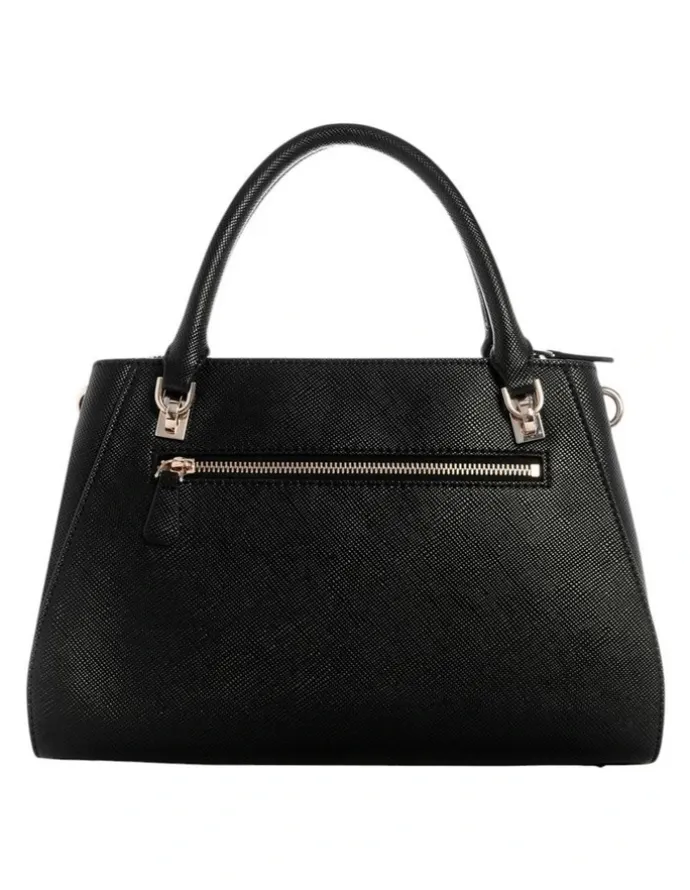 Guess Noelle Luxury Satchel Bag in Black