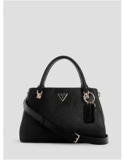 Guess Noelle Luxury Satchel Bag in Black