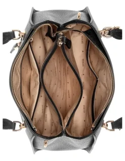 Guess Noelle Luxury Satchel Bag in Black Logo