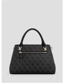Guess Noelle Luxury Satchel Bag in Black Logo