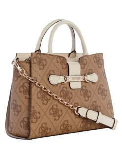 Guess Nolana Girlfriend Satchel Bag in Bone