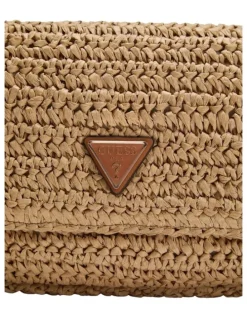 Guess Ofelia Flap Shoulder Bag in Natural/Cognac