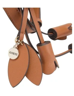 Guess Ofelia Flap Shoulder Bag in Natural/Cognac