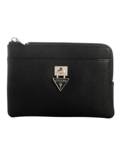Guess Patsie Key Ring Pouch Wallet in Black