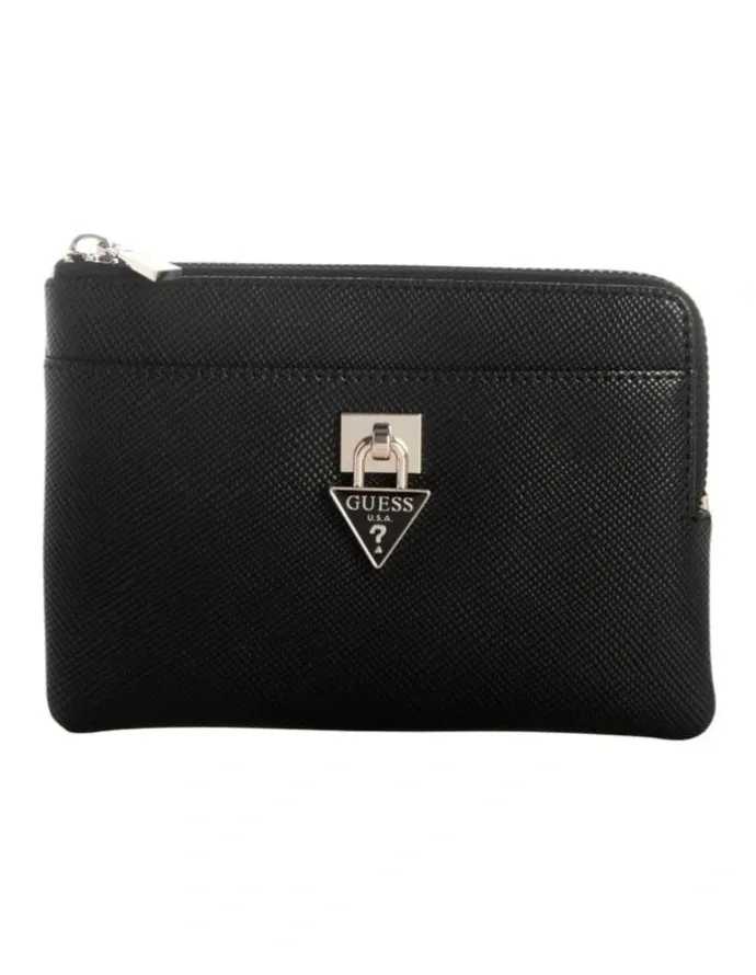 Guess Patsie Key Ring Pouch Wallet in Black
