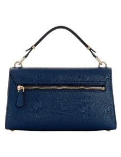 Guess Patsie Top Handle Flap Bag in Navy