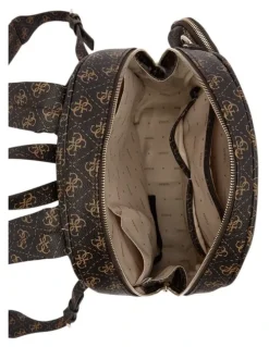 Guess Power Play Backpack in Brown Logo