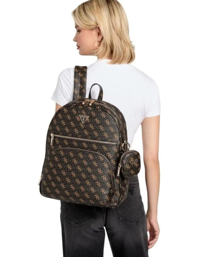 Guess Power Play Backpack in Brown Logo