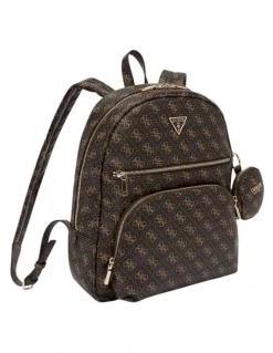 Guess Power Play Backpack in Brown Logo