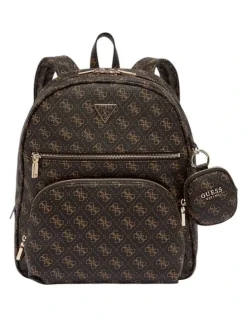 Guess Power Play Backpack in Brown Logo