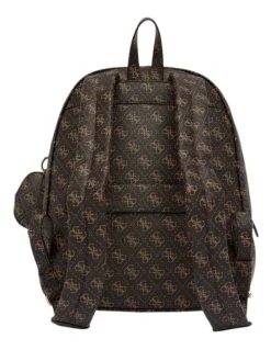 Guess Power Play Backpack in Brown Logo