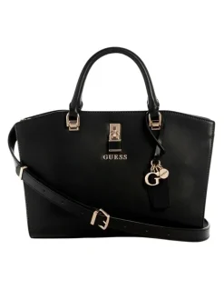Guess Queensland Luxury Satchel Bag in Black