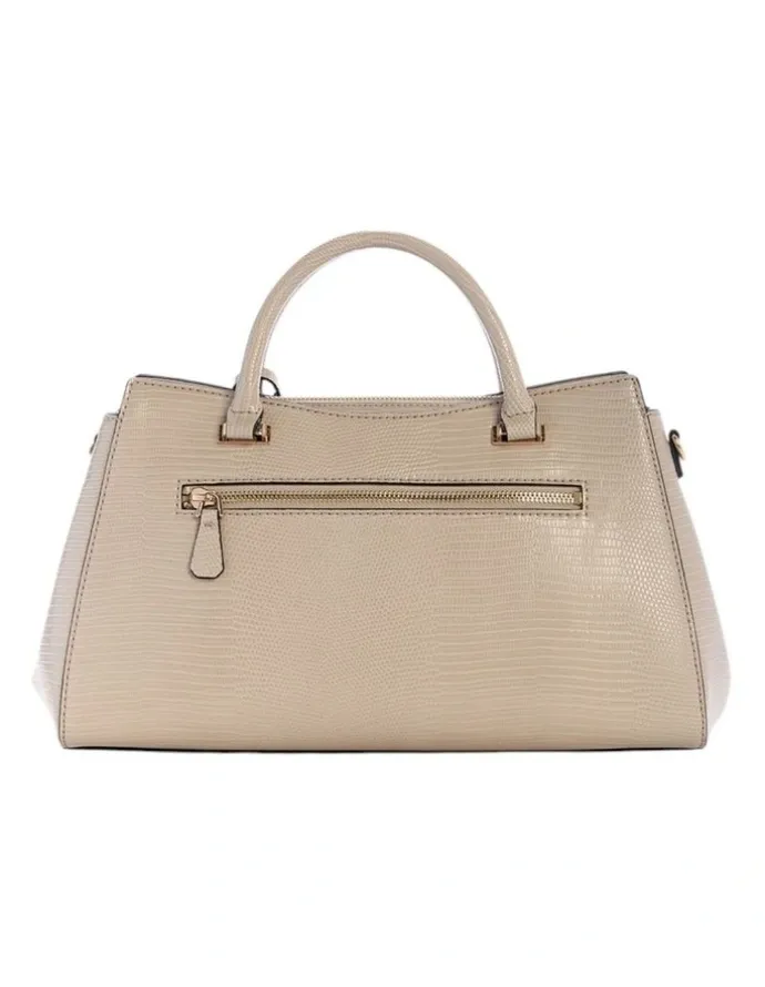 Guess Salinge Luxury Satchel Bag in Taupe