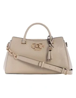 Guess Salinge Luxury Satchel Bag in Taupe