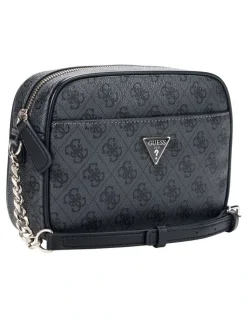 Guess Sarai Camera Crossbody Bag in Coal Logo