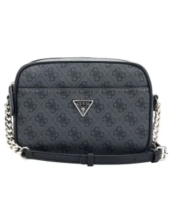 Guess Sarai Camera Crossbody Bag in Coal Logo