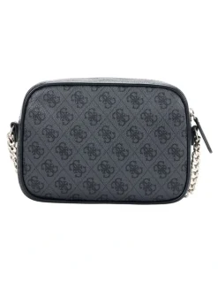 Guess Sarai Camera Crossbody Bag in Coal Logo