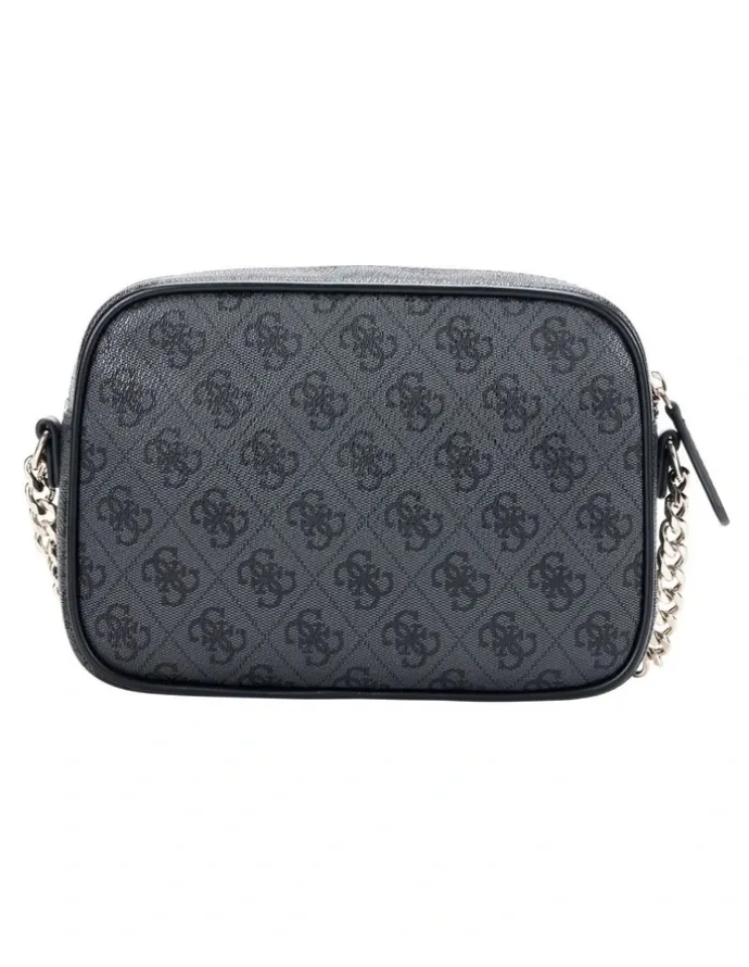 Guess Sarai Camera Crossbody Bag in Coal Logo
