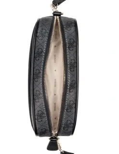Guess Sarai Camera Crossbody Bag in Coal Logo
