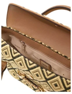 Guess Sophia Mini Satchel Bag in Lemon