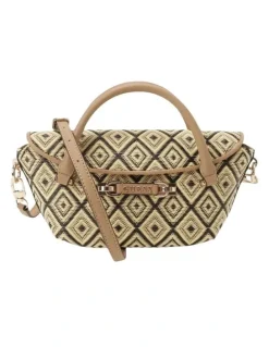 Guess Sophia Mini Satchel Bag in Lemon