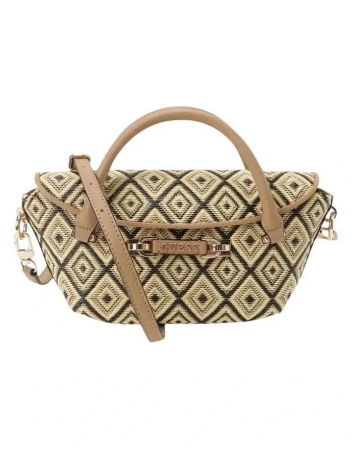 Guess Sophia Mini Satchel Bag in Lemon