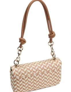 Guess Tessi Flap Shoulder Bag in Cognac Multi