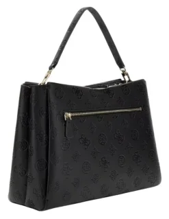 Guess Tisha Large Girlfriend Satchel Bag in Black Logo