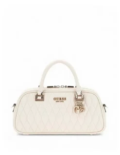 Guess Valla Small Satchel Bag in Bone