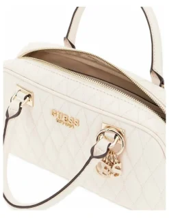 Guess Valla Small Satchel Bag in Bone