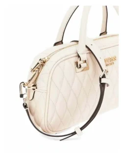 Guess Valla Small Satchel Bag in Bone