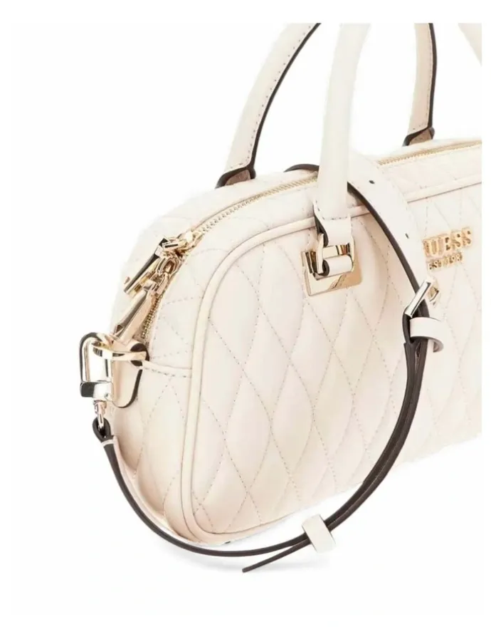 Guess Valla Small Satchel Bag in Bone