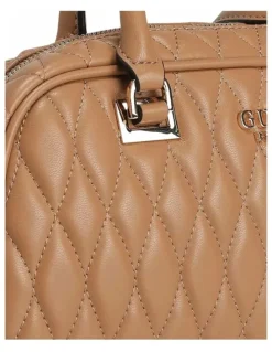 Guess Valla Small Satchel Bag in Beige