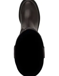 Guess Yannis Logo Boots in Dark Brown