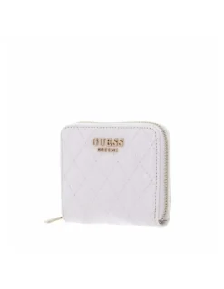 Guess Yarmilla Small Zip Around Wallet in White