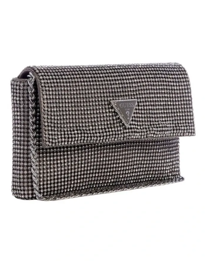 Guess Zalina Clutch Bag in Silver