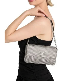 Guess Zalina Clutch Bag in Silver