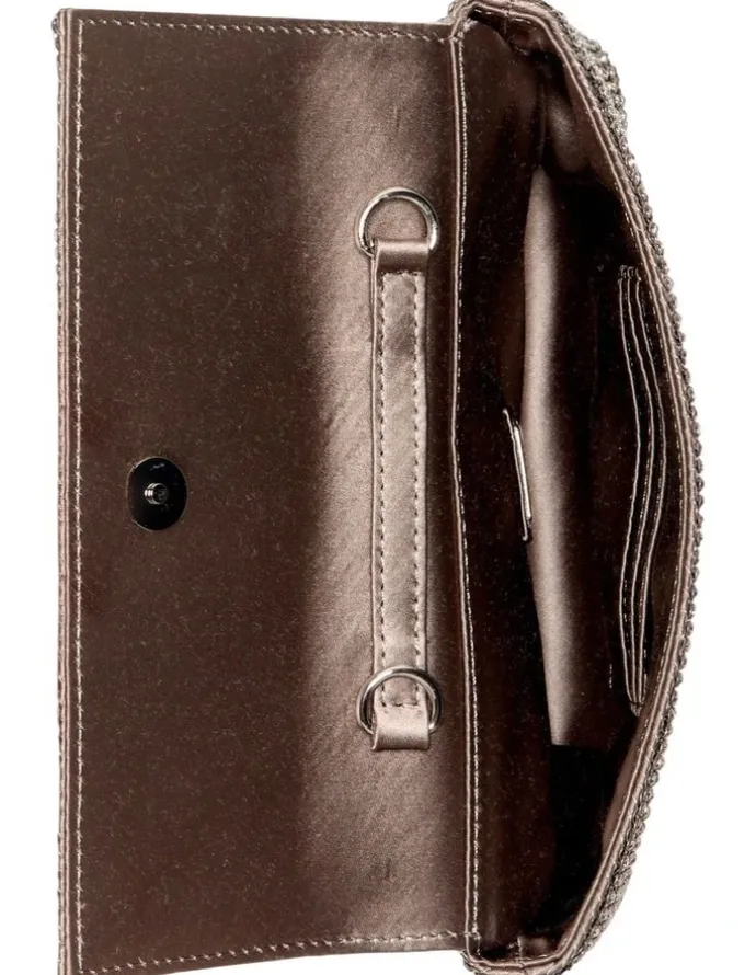 Guess Zalina Clutch Bag in Silver